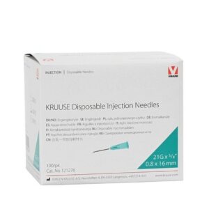 KRUUSE Enjektör İğnesi 0.8 x 16 mm. Yeşil (21G x 5/8) - 100/pk