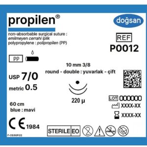 Propilen 7/0 10 3/8 yuv(çft),220µ,60cm